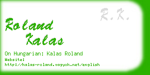 roland kalas business card